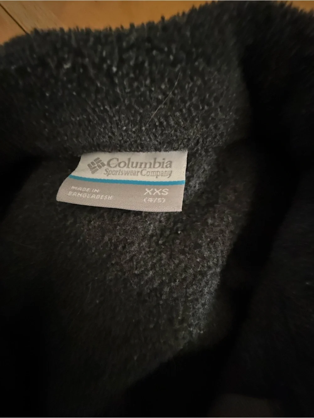 Columbia Black Fleece Jacket for Kids size xxs (4-5)
